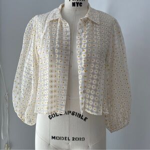 Sz S, Zara Daisy Crop Shirt